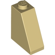 Lego kostka (kostička) 2x1x2 sklon (šikmá) 65°, béžová (4626200)